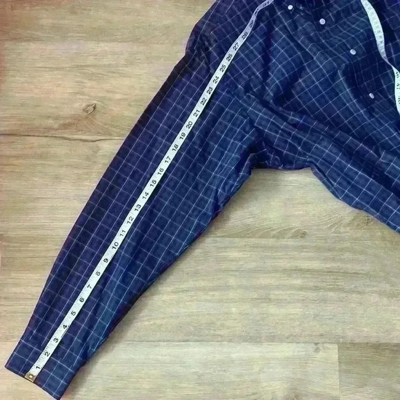 Ralph Lauren Blake Long Sleeve Shirt Purple Blue Plaid sz M (unisex) - Picture 6 of 11